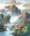 Chinesische Landschaft Shanshui Berge Wasserfall 0 955